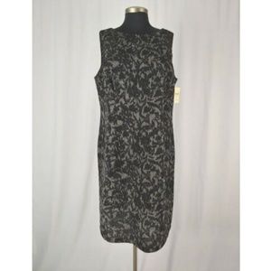 Coldwater Creek W20 Sleeveless Black Gray Dress